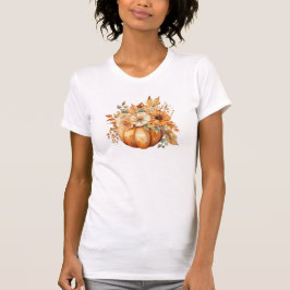Camiseta Calabaza acuática con flores-