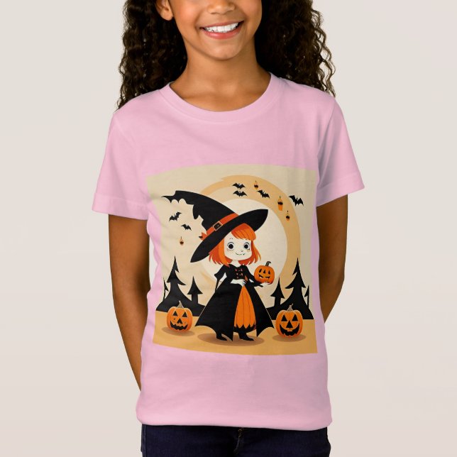 Camiseta Calabaza Adorable Para El Ajetreo De Brujas (Anverso)