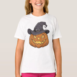 Camiseta Calabaza aguda de Halloween, Chicas