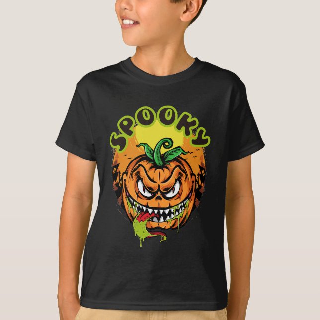 Camiseta Calabaza alegre Halloween (Anverso)