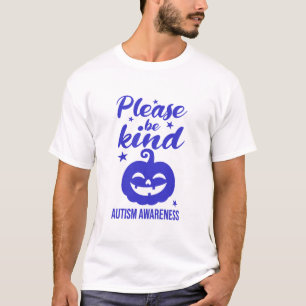 Camiseta Calabaza azul de Halloween Conciencia del Autismo
