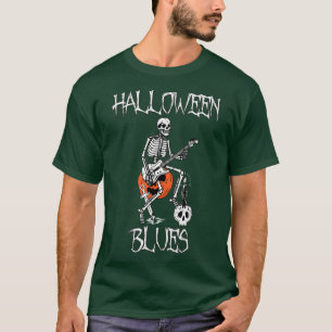 Camiseta Calabaza azul música guitarra eléctrica costo Hall