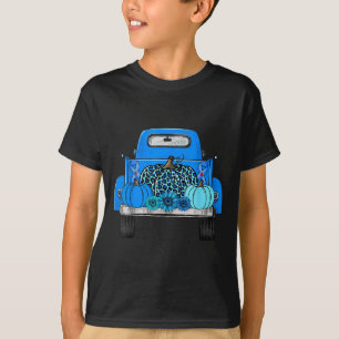 Camiseta Calabaza Azul Y Camión Sensibilización Sobre La Di