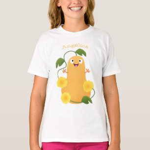 Camiseta Calabaza bonita y feliz dibujo animado