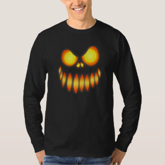 Camiseta Calabaza Cara de Halloween Tallada Jack O Lantern