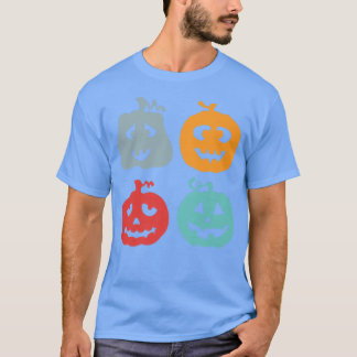Camiseta Calabaza cara perezosa disfraz de Halloween lindo 