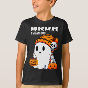 Camiseta Calabaza chicos Halloween Bruh Fantasma Boo Cráneo