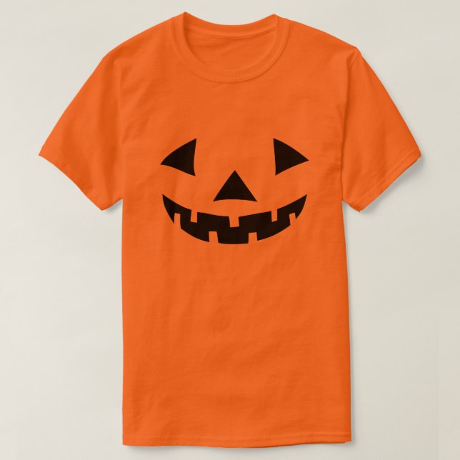 Camiseta Calabaza clásica de Halloween Jack-O-Lantern (Diseño del anverso)
