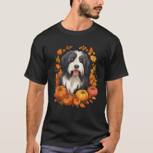 Camiseta Calabaza con barba Perro Collie Halloween Día de A
