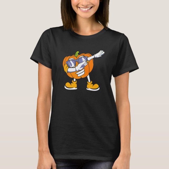 Camiseta Calabaza con Dabbing de Halloween (Anverso)