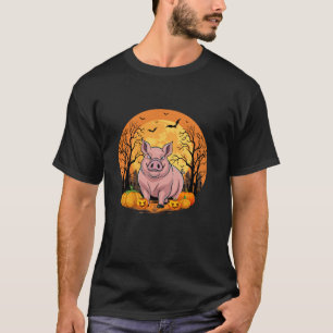 Camiseta Calabaza con disfraz divertida de Halloween Pig Lo