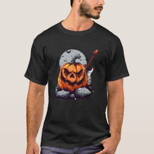 Camiseta Calabaza con guitarra eléctrica para mecer Hallowe