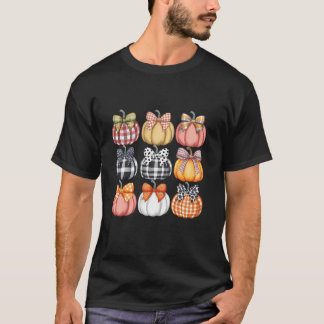 Camiseta Calabaza Coquette Bow Fall Costume Halloween Spook