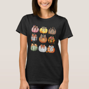 Camiseta Calabaza Coquette Bow Temporada Acción de Gracias