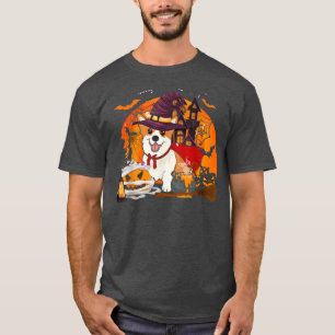 Camiseta Calabaza Corgi Perro Gracioso Halloween Corgi Love
