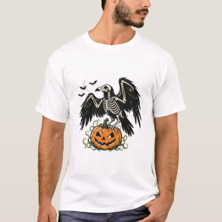 Camiseta Calabaza Cuervo Esqueleto Halloween