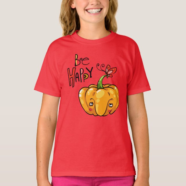 Camiseta Calabaza Cuta "Hola" (Anverso)