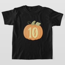 Camiseta Calabaza Cute Fall 10 cumpleaños | Halloween Party