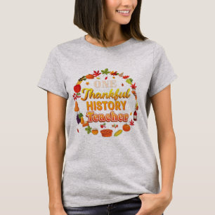 Camiseta Calabaza de Acción de Gracias de profesor de Hist