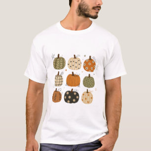 Camiseta Calabaza de Acuarela de Cosecha de Otoño Acogedor