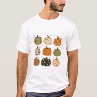 Camiseta Calabaza de Acuarela de Cosecha de Otoño Acogedor