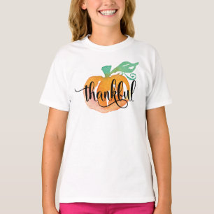 Camiseta Calabaza de Acuarela Otoño Temporada de Otoño