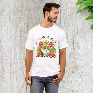 Camiseta Calabaza de arte popular de la cosecha de otoño y 