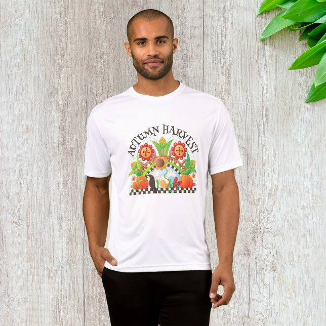 Camiseta Calabaza de arte popular de la cosecha de otoño y  (Subido por el creador)