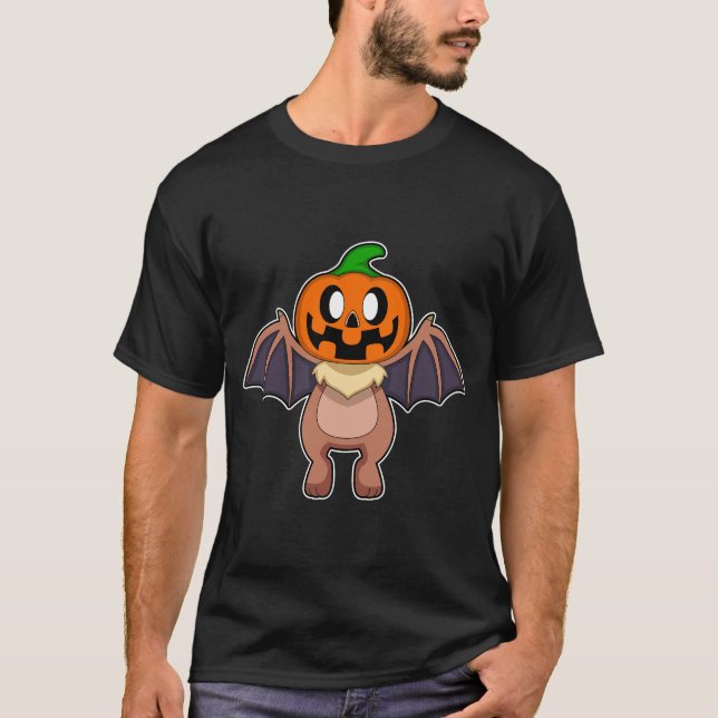 Camiseta Calabaza de Bat Halloween (Anverso)