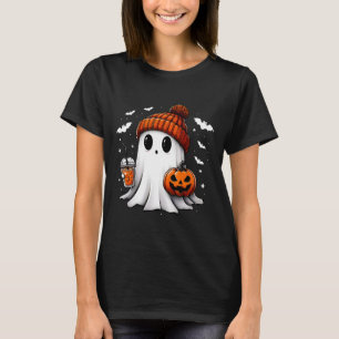 Camiseta Calabaza de bebida fantasma de Halloween