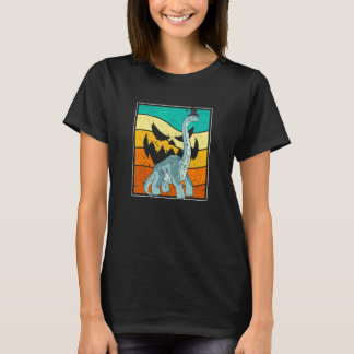 Camiseta Calabaza de Bruja Braquiosaurio Halloween Dinosaur
