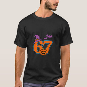 Camiseta Calabaza de bruja sombrero número 67 Ts Halloween 