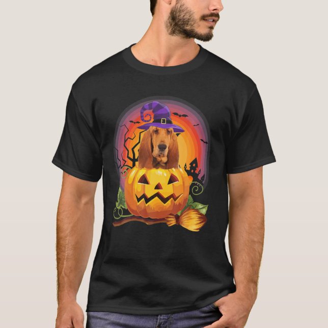 Camiseta Calabaza de brujas bovina Halloween Perro (Anverso)