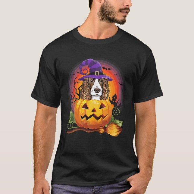 Camiseta Calabaza de Brujas Español para el Cocinero Inglés (Anverso)