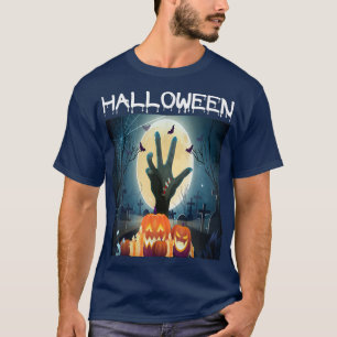 Camiseta Calabaza de Brujas Zombie Cementerio de Halloween