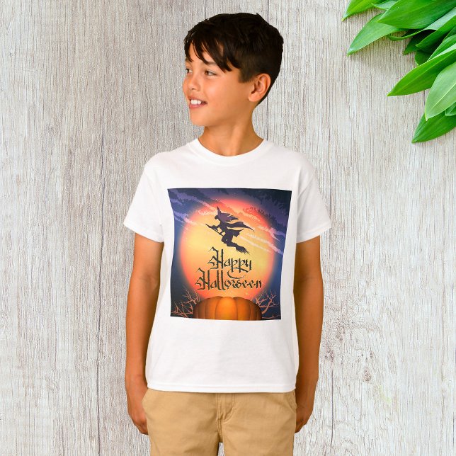 Camiseta Calabaza de calabaza de baño de bruja voladora de  (Subido por el creador)