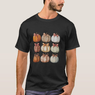 Camiseta Calabaza de calabaza de Coquette Bow Otoño Caída V