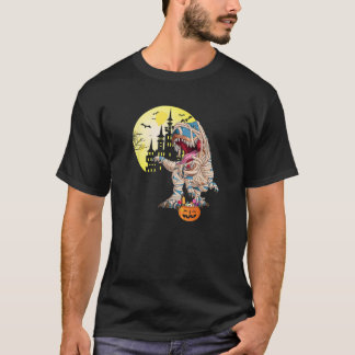 Camiseta Calabaza de Calabaza de Dinosaurio Boo Scary Witch