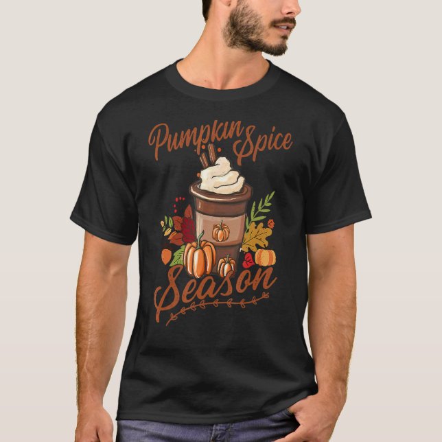 Camiseta Calabaza de calabaza de otoño especias de temporad (Anverso)