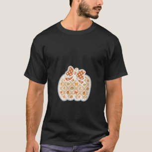 Camiseta Calabaza de calabaza de otoño floral de encaje fem