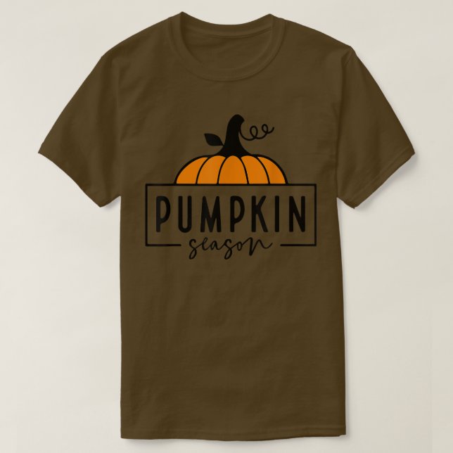 Camiseta Calabaza de calabaza en temporada de calabaza otoñ (Diseño del anverso)