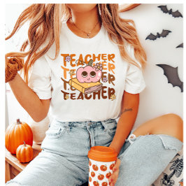 Camiseta Calabaza de calabaza para profesor de otoño de Hal