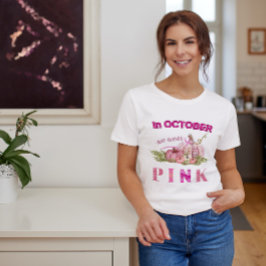 Camiseta Calabaza de cáncer de mama Conciencia Mes de ropa 