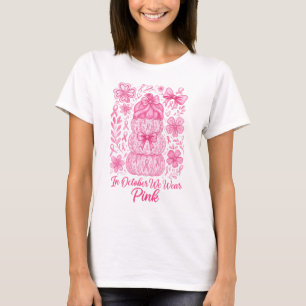 Camiseta Calabaza de Cáncer de Seno En Octubre Nosotros Usa