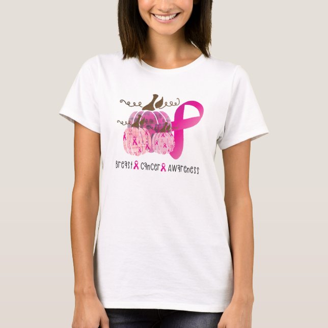 Camiseta Calabaza de Cinta Rosa para el Cáncer de Mama Octu (Anverso)