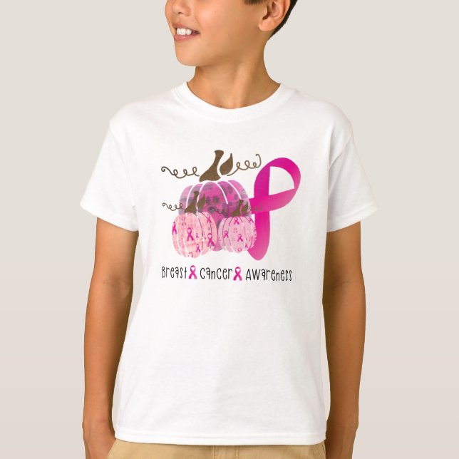 Camiseta Calabaza de Cinta Rosa para el Cáncer de Mama Octu (Anverso)