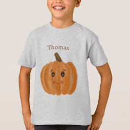 Camiseta Calabaza de color de agua dulce Monograma niño cam
