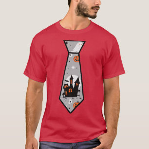 Camiseta Calabaza de corbata de Halloween corbata de castil