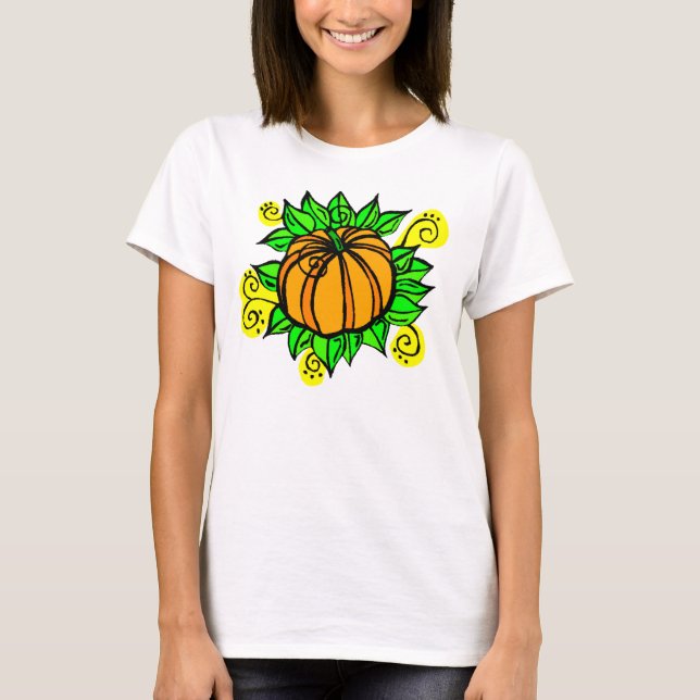 Camiseta Calabaza de cosecha alegre (Anverso)