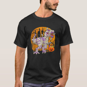 Camiseta Calabaza De Dinosaurio-Rex-Mummy Con Cos De Hallow